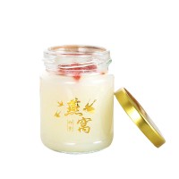 Unique shape clear 6oz glass honey bird nest jar jam jar pickles bottle with metal cap wholesale